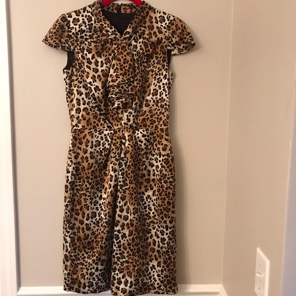 Tahari Dresses & Skirts - Tahari Cheetah Print Cap Sleeve Dress